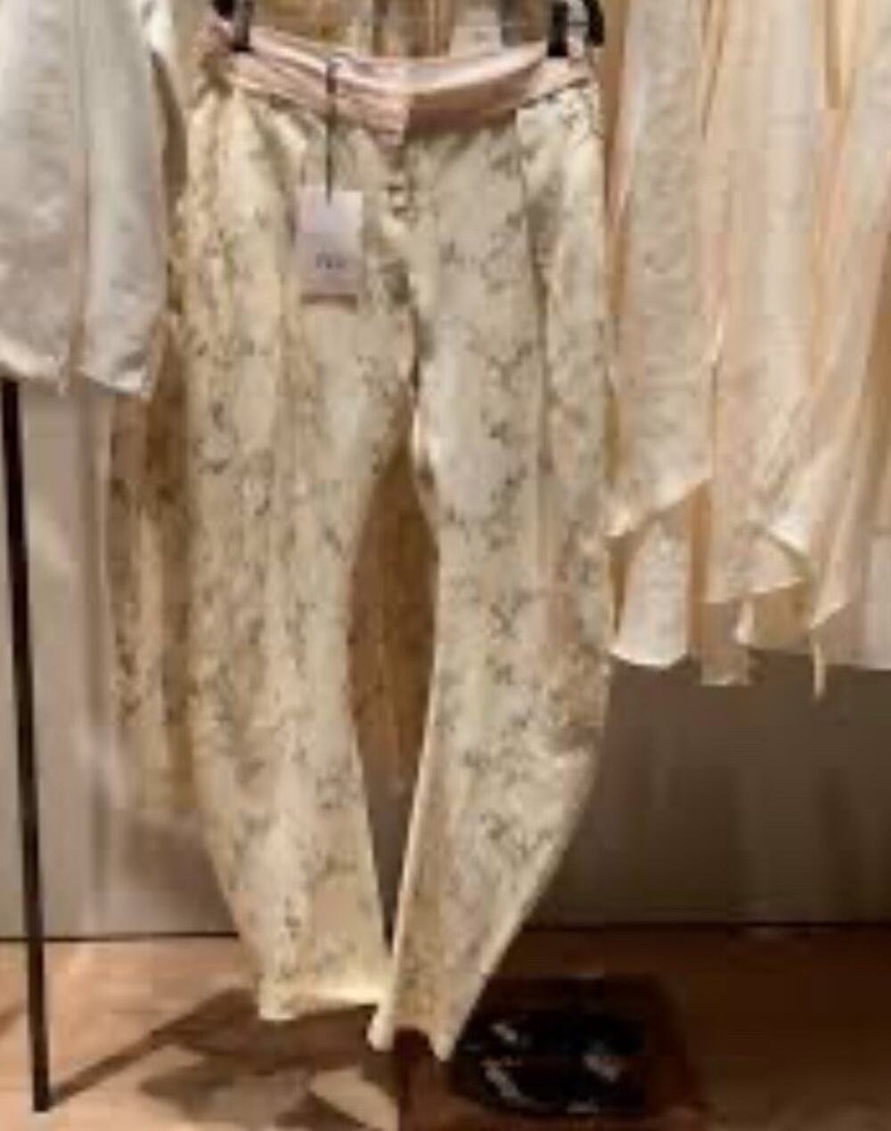 Zara Trouser Pants Floral Collection Pants Tulle Waistband
